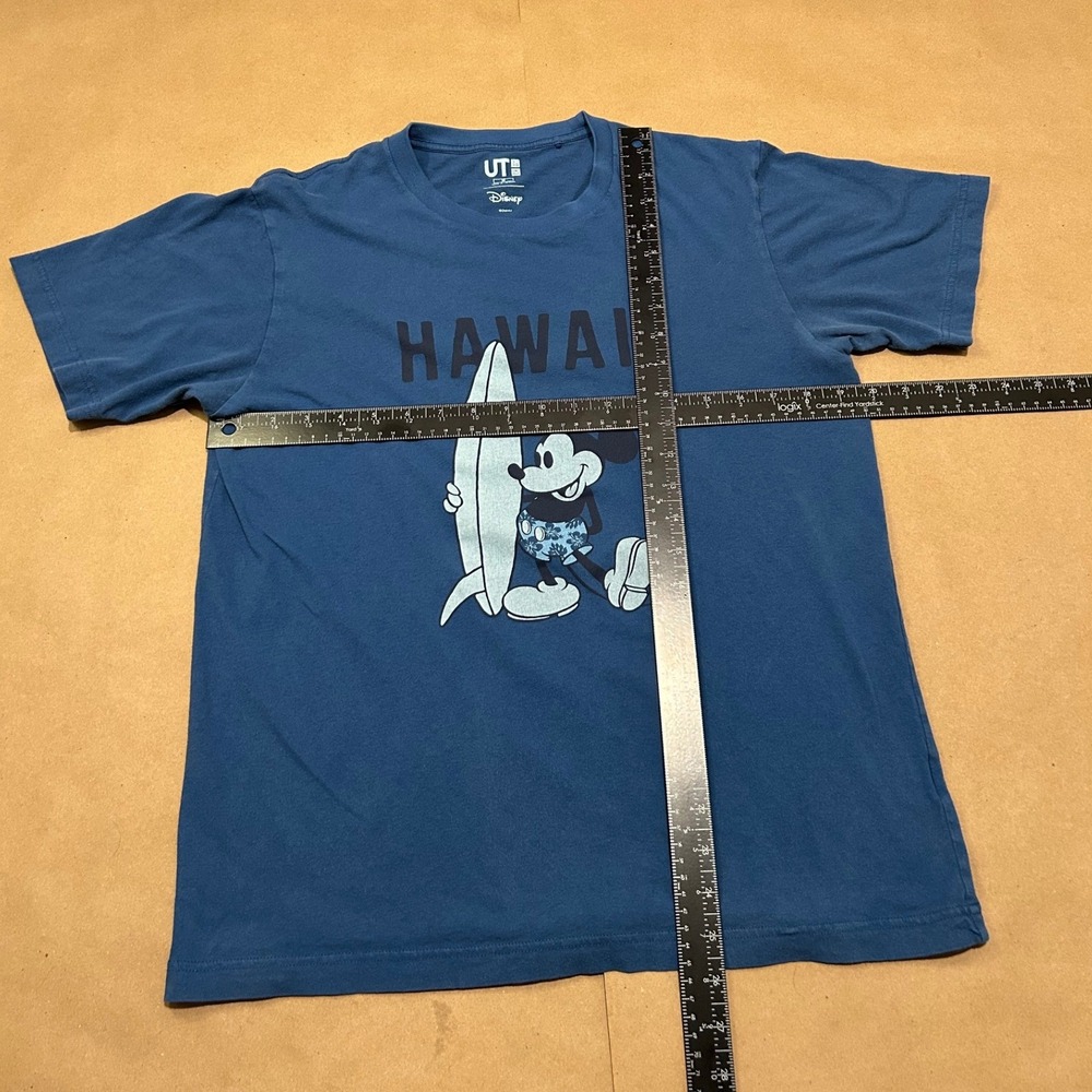 Uniqlo Blue Mickey Mouse Hawaii T-Shirt Mens Medium - Picture 8 of 8